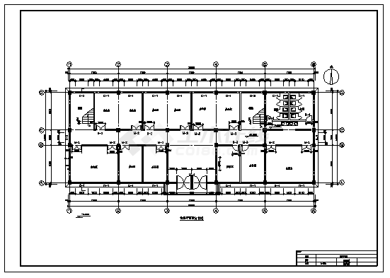 土木工程毕业设计_办公楼设计_4000平米某七层框架结构办公楼建施cad图(含计算书，毕业设计)-图二