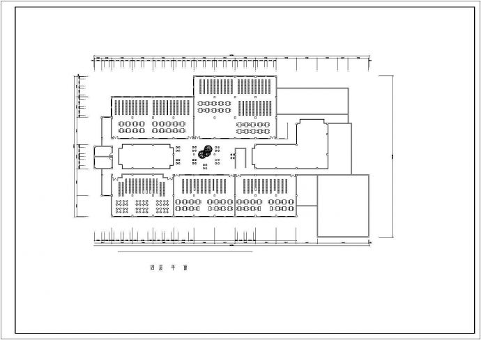 唐山某学校四层图书馆施工规划CAD参考图_图1