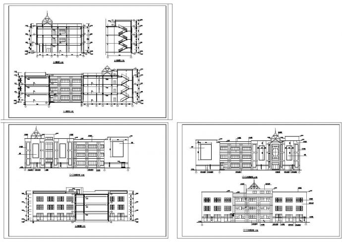 三层少儿图书馆建筑设计施工图_图1