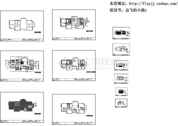 某黑白经典风格室内家装设计cad施工图，共十三张（绘图细致）-图一