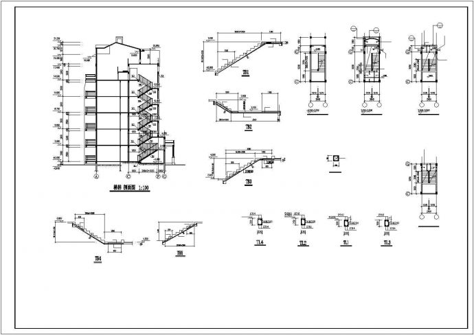 某大型异型柱结构住宅施工cad图纸_图1
