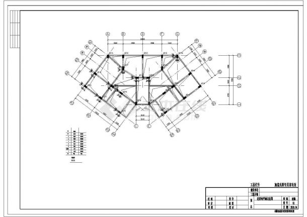 江西六层框架结构棚户区结构改造cad图纸-图二