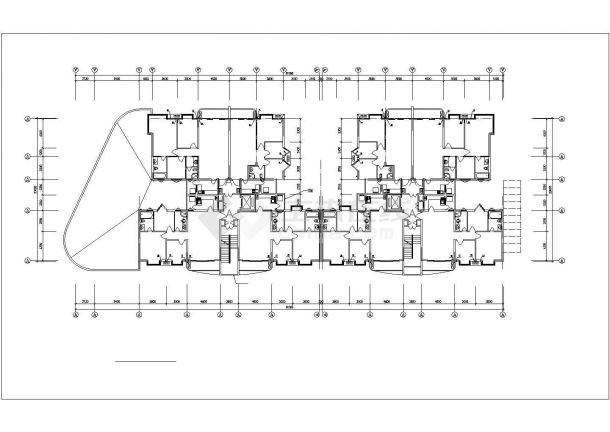 1.4万平米12层框架结构住宅楼平立剖面设计CAD图纸（含总图/2套方案）-图一