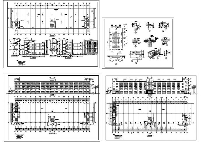 某三层框架结构工业厂房设计cad全套建筑施工图纸（标注详细）_图1