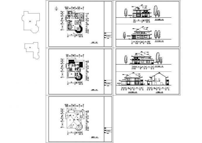 某15.5x16.2米二层欧式北入户别墅建筑设计方案（含效果图）_图1