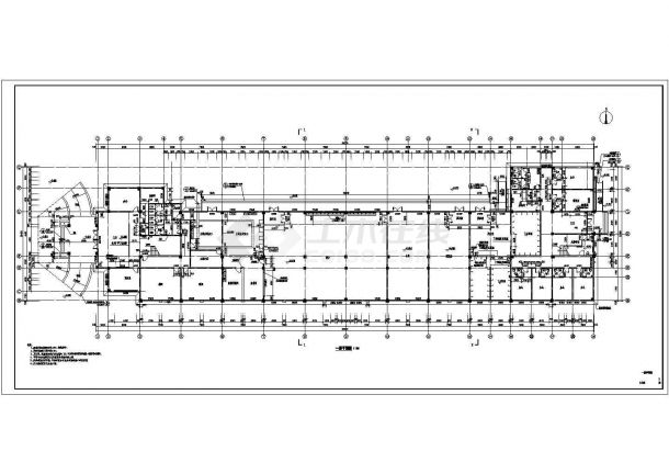 某建筑面积5708.82平米四层框架综合楼毕业设计cad建筑施工图（含设计说明，含结构设计，含任务书、开题报告）-图二