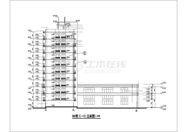 1.1万平米10层框架结构住宅楼平立剖面设计CAD图纸（含架空层/五套方案）-图一