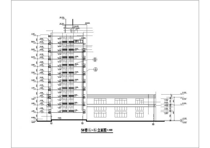 1.1万平米10层框架结构住宅楼平立剖面设计CAD图纸（含架空层/五套方案）_图1