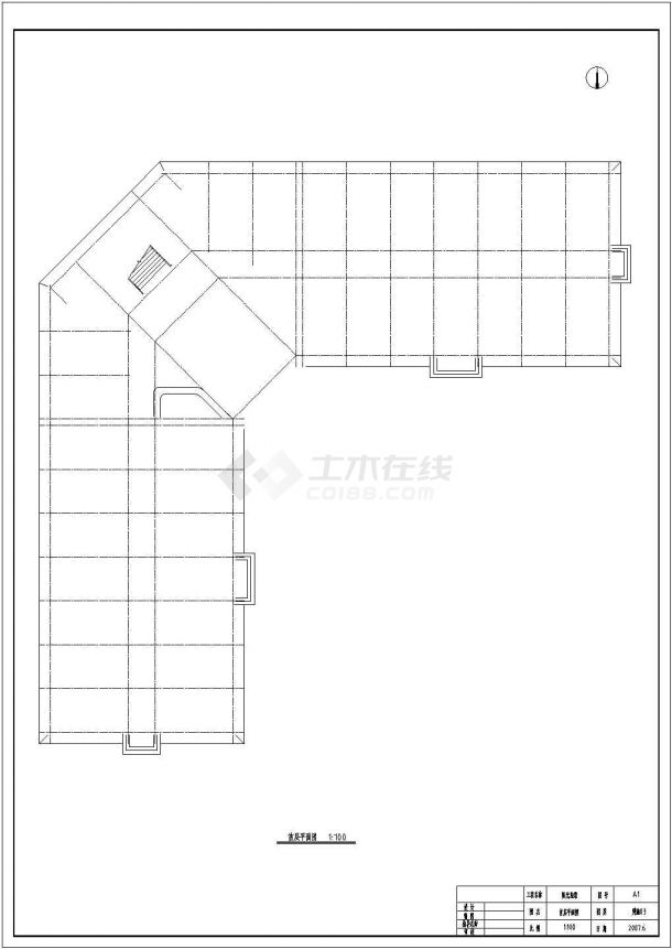 某框架结构五层旅馆毕业设计cad全套建筑施工图（含设计说明，含结构设计，含结构计算书、工程量清单、施组）-图一