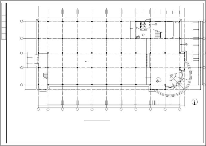 三层框架办公楼施工组织CAD_图1