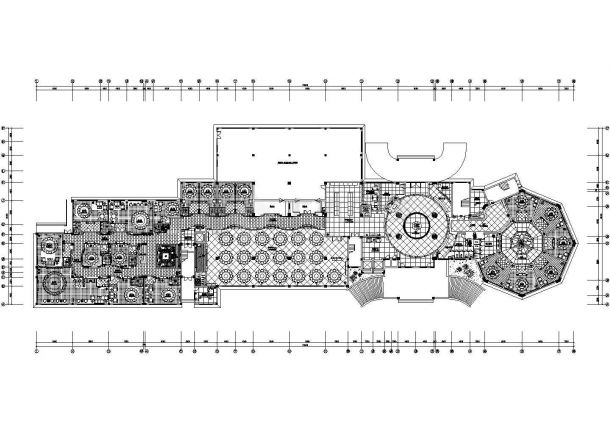 某现代中餐厅平面布局CAD平面图-图二