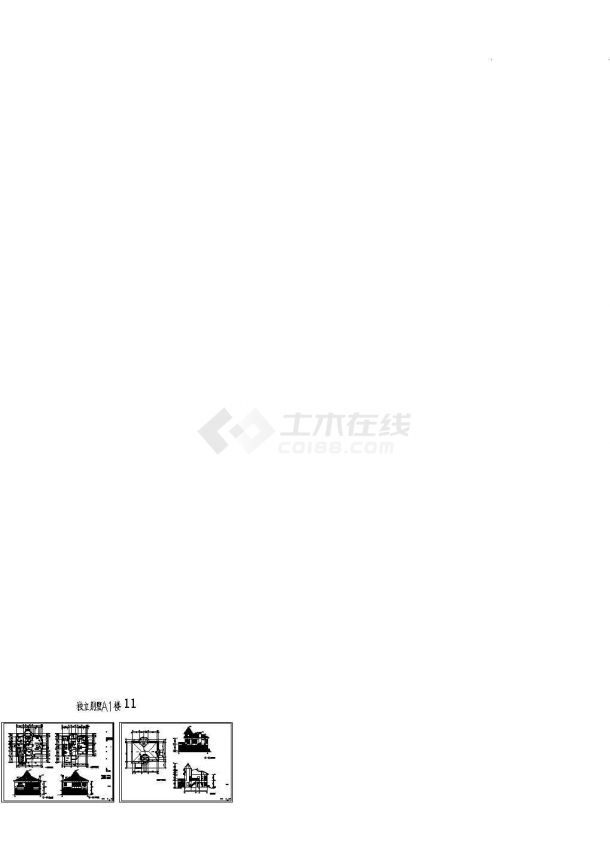 [上海]某304.49㎡独立别墅小区十二套二层别墅方案图-图一