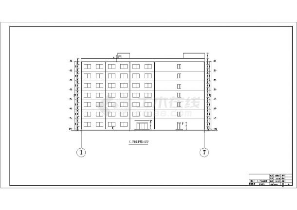 7000平米七层框架结构教学楼毕业设计（含计算书，建筑图，结构图）-图二