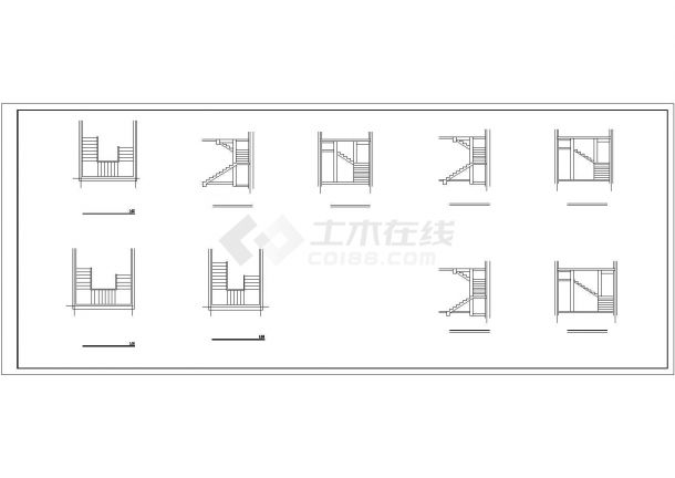 某仿古建筑二层门市设计cad建筑施工图-图二