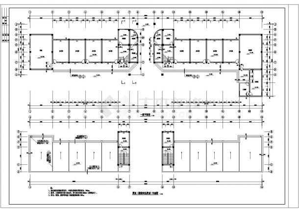 [毕业设计] 【5层】3294平米框架综合教学楼（施组，工程量（手算）（基础，钢筋混凝土等），建筑结构图、平面图、横道图，招投标，清单计价）-图二