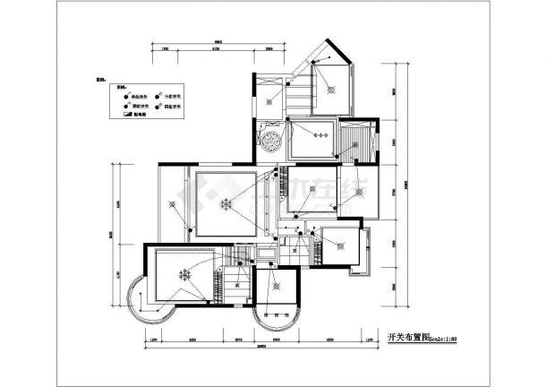 四房两厅高档住宅装修施工CAD图-图一