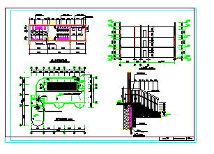 3层砖混结构教学楼土建工程量计算（图纸）-图一