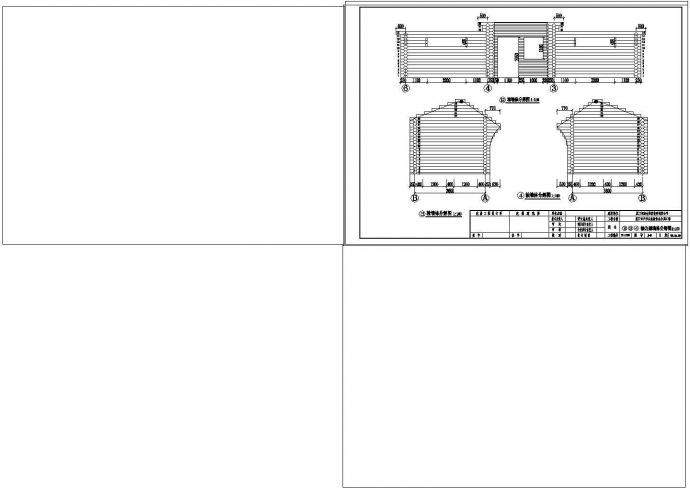 简单的木结构生态厕所设计cad图纸_图1