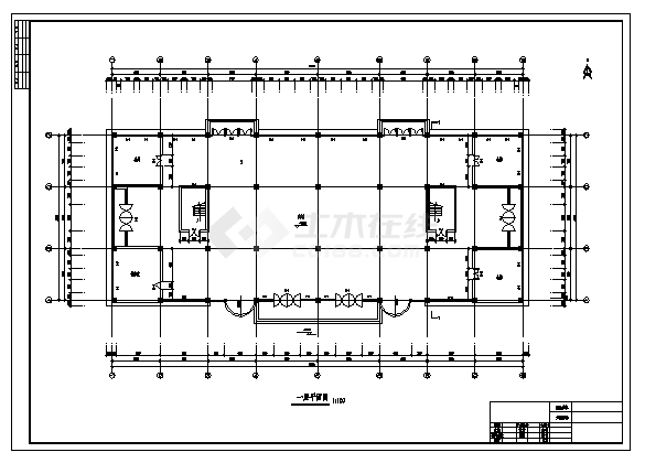 土木工程毕业设计_5000平方米某市六层商场建筑施工cad图(含计算书，毕业设计)-图一