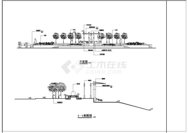 南方上格林--4 景观平台平面、剖面图.-图一