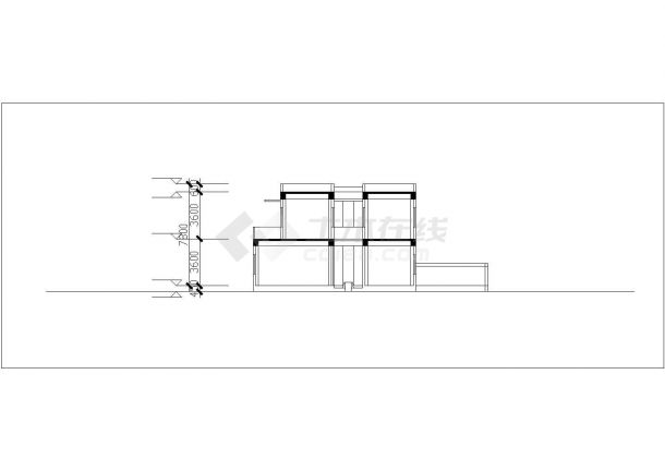 240平米左右2层框架结构单体别墅平立剖面设计CAD图纸（3套方案）-图二