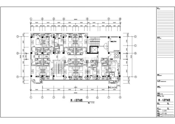 某星级大酒店现代风格室内装修设计cad全套施工图（含水电设计）-图二