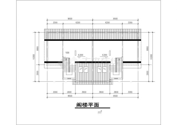 珠海市木现代化村镇2+1层双拼别墅平立剖面设计CAD图纸（每户240平米）-图二