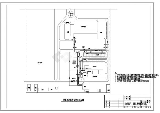 某城市药厂室外热力管网系统CAD图-图二