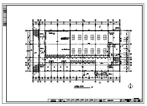 2000平方米某二层定海六中运动场体育场建施cad图，共十一张_图1