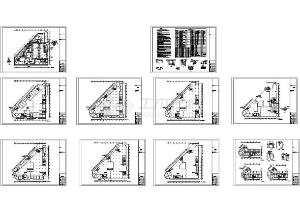 南京某地商业综合楼空调系统设计施工cad图（含给排水设计）-图一