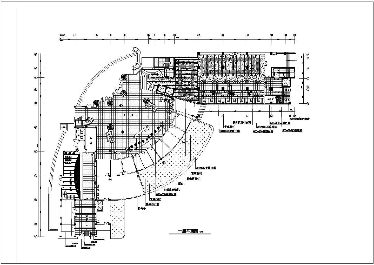 大型电力调度中心装饰施工CAD图