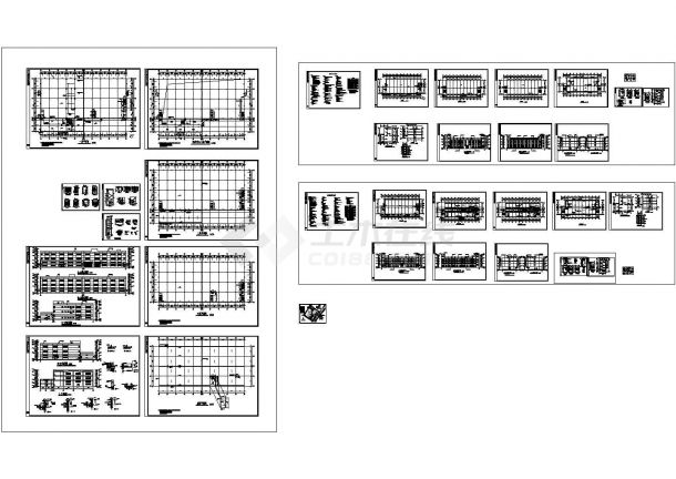 3层2077㎡现浇框架结构汽车零部件厂建筑设计cad施工图（含设计说明）-图一