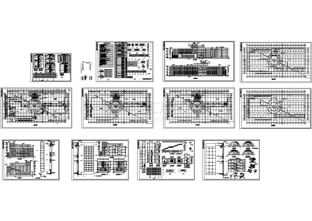 三层样品展示厅办公楼建筑设计cad施工图-图二