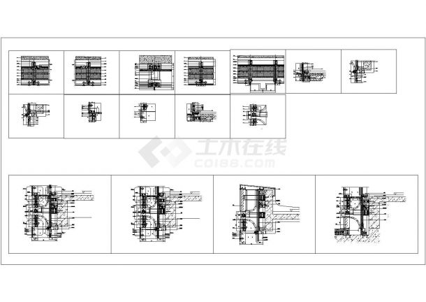 经典_通风幕墙设计cad全套节点图纸（甲级院设计，16张图）-图二
