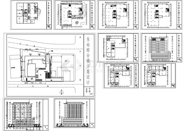 十二层商业及办公综合楼建筑设计cad方案图-图一