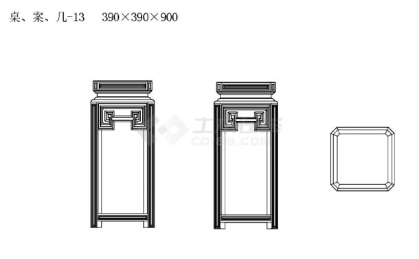 CAD图库 - 中式家具 - 案几类（34种，102个块，有遮罩）CAD图-图一