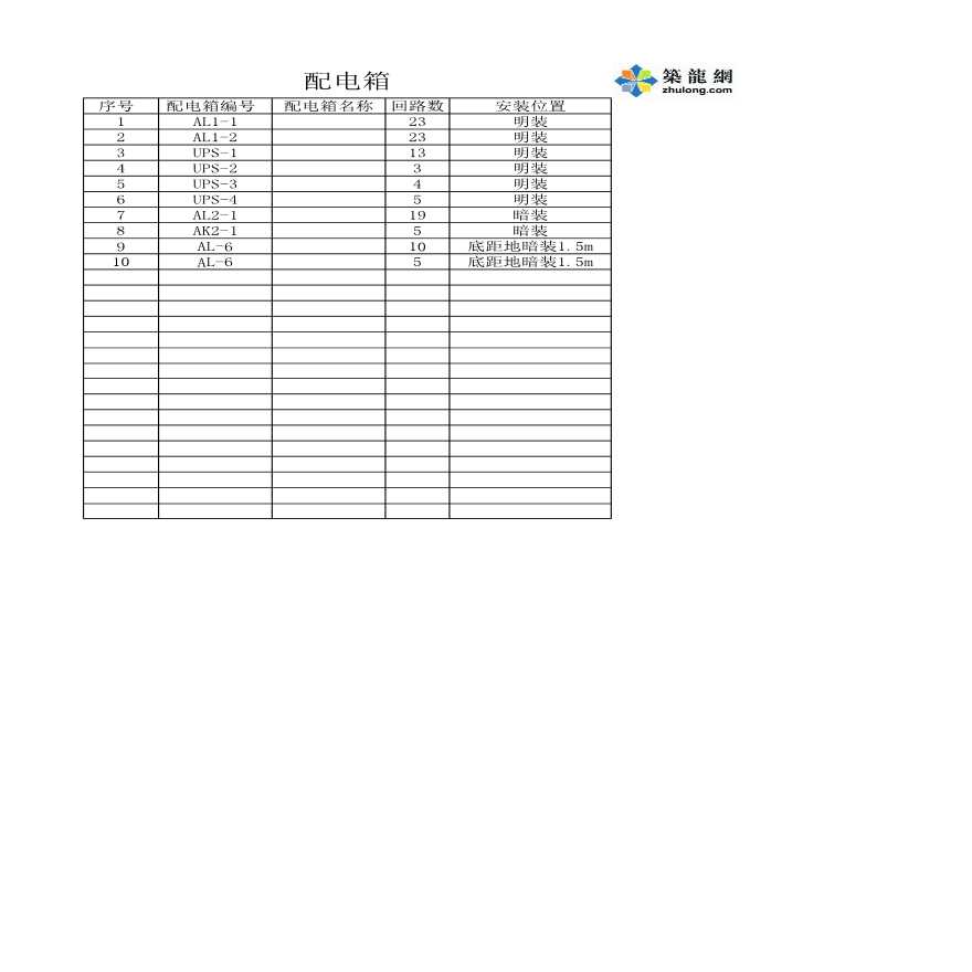 安装工程计算表实例-图一