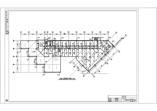 办公楼设计_[浙江]高层办公楼建筑给排水设计cad施工图纸-图二