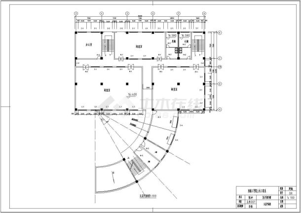 [学士]某6层框架结构写字楼市计算书及建筑cad施工图-图二