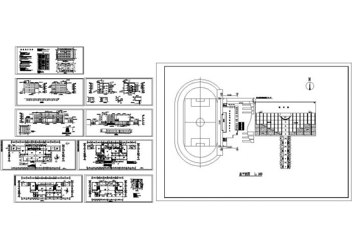 太仓市3600平米3层青少年活动中心建筑设计CAD施工图_图1