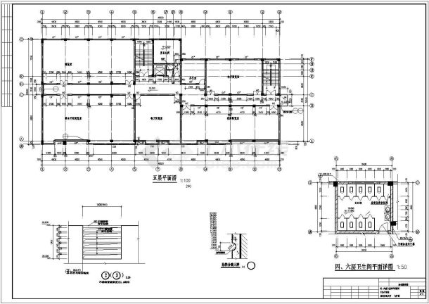 土木工程毕业设计_办公楼设计_[学士]某7层框架办公楼毕业设计(含计算书、施工组织设计、建筑结构cad图)-图一