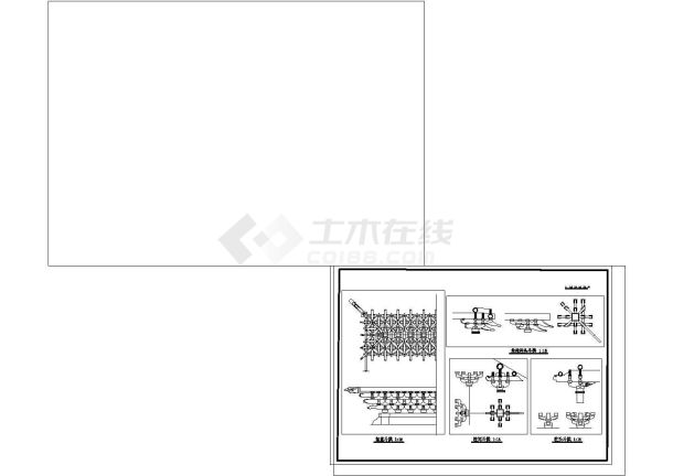 某地区寺庙古建筑设计CAD图-图二