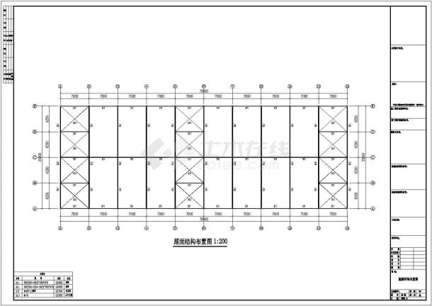 某公司厂房钢结构工程设计CAD图纸-图二