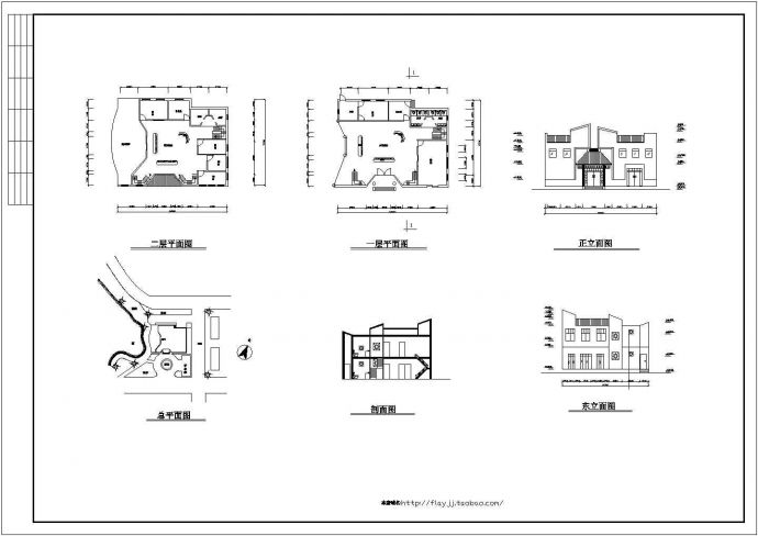 长14.9米 宽11.7米 2层茶室建筑方案图_图1