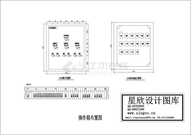 某标准型操作箱设备布置电气系统原理设计CAD图纸-图一