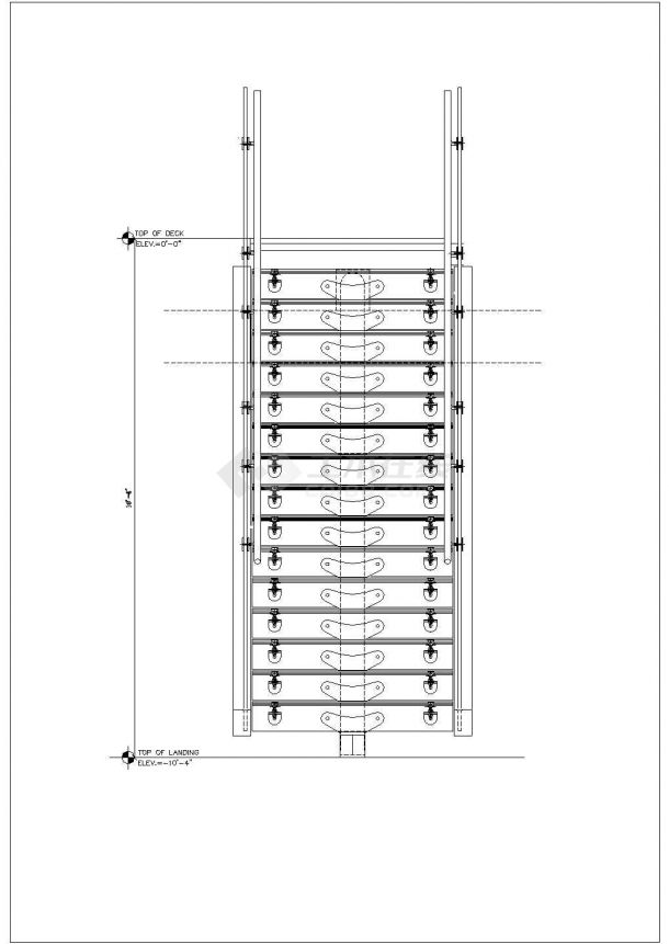 某酒店玻璃楼梯设计cad详细施工图（甲级院设计）-图二