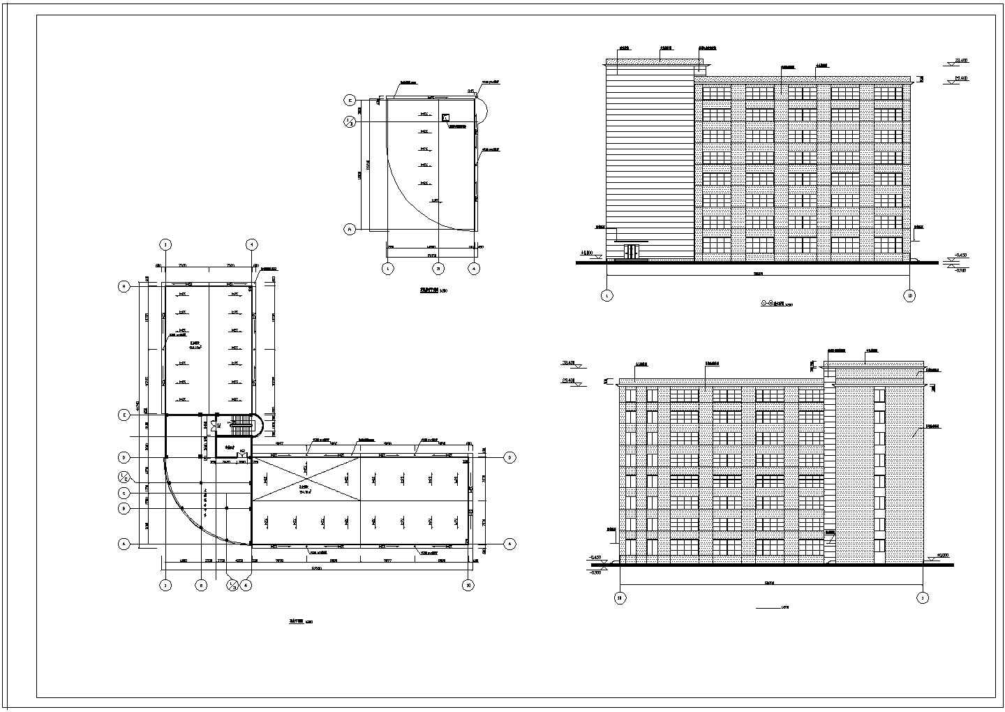 土木工程毕业设计_办公楼设计_[学士]某八层框架结构办公楼毕业设计结构cad图