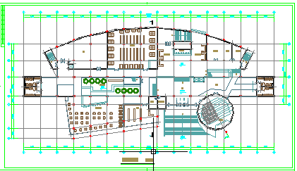 某地上五层图书馆建筑设计CAD全套图纸-效果图-图二