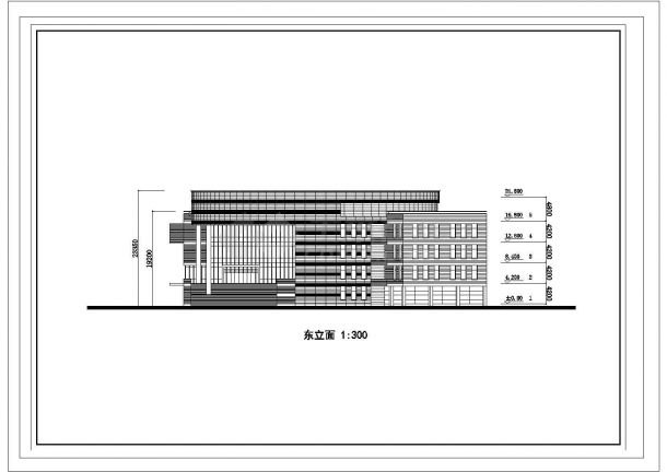 某学院五层图书馆（217520平方米）设计cad建筑方案图（含技术经济指标）-图一