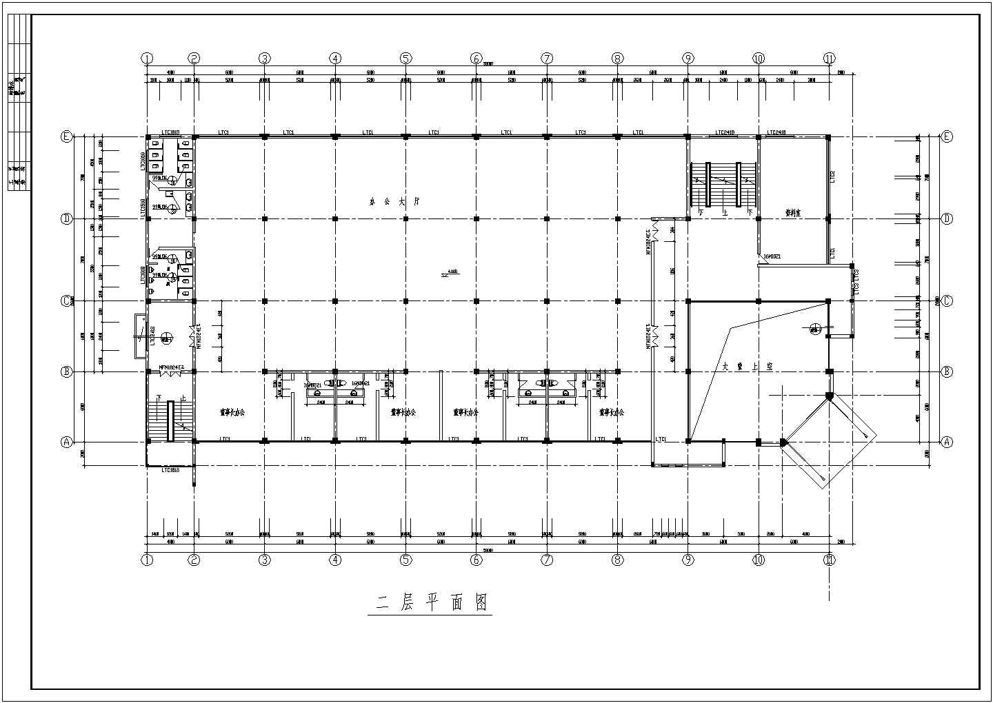 某建筑面积2677.9平米三层框架办公楼毕业设计cad全套建筑施工图（含设计说明，含结构设计，含计算书及施工组织设计）